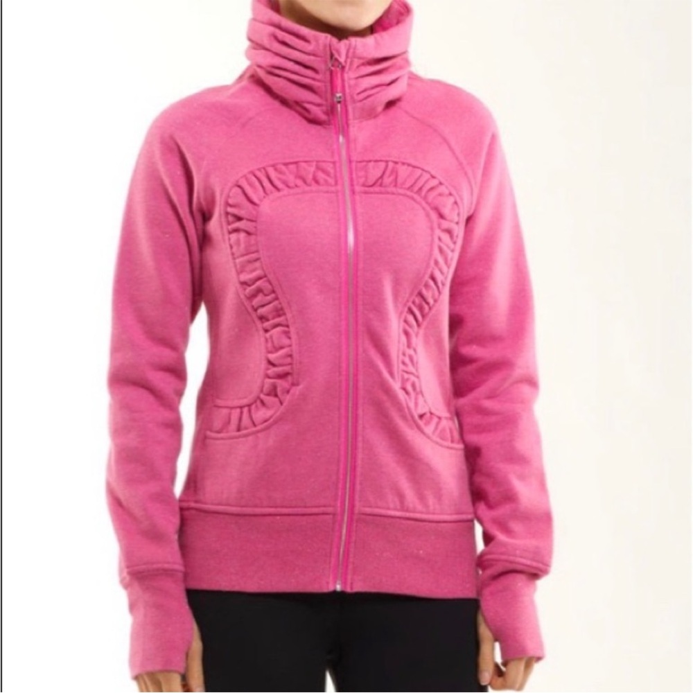 LULULEMON Cuddle Up Jacket sparkle heathered pink size 2